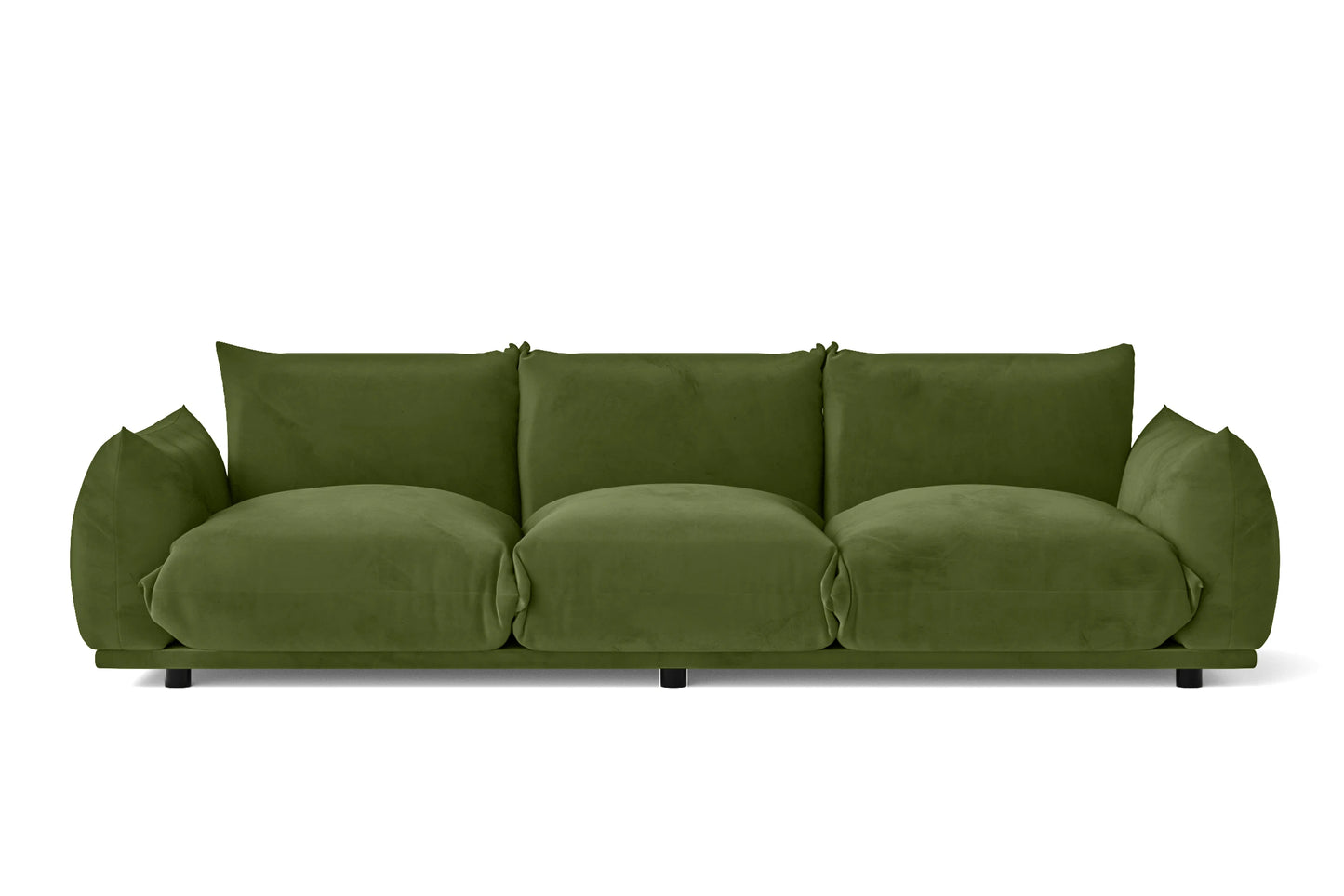 Minneapolis 3 Seater Sofa Lime Velvet