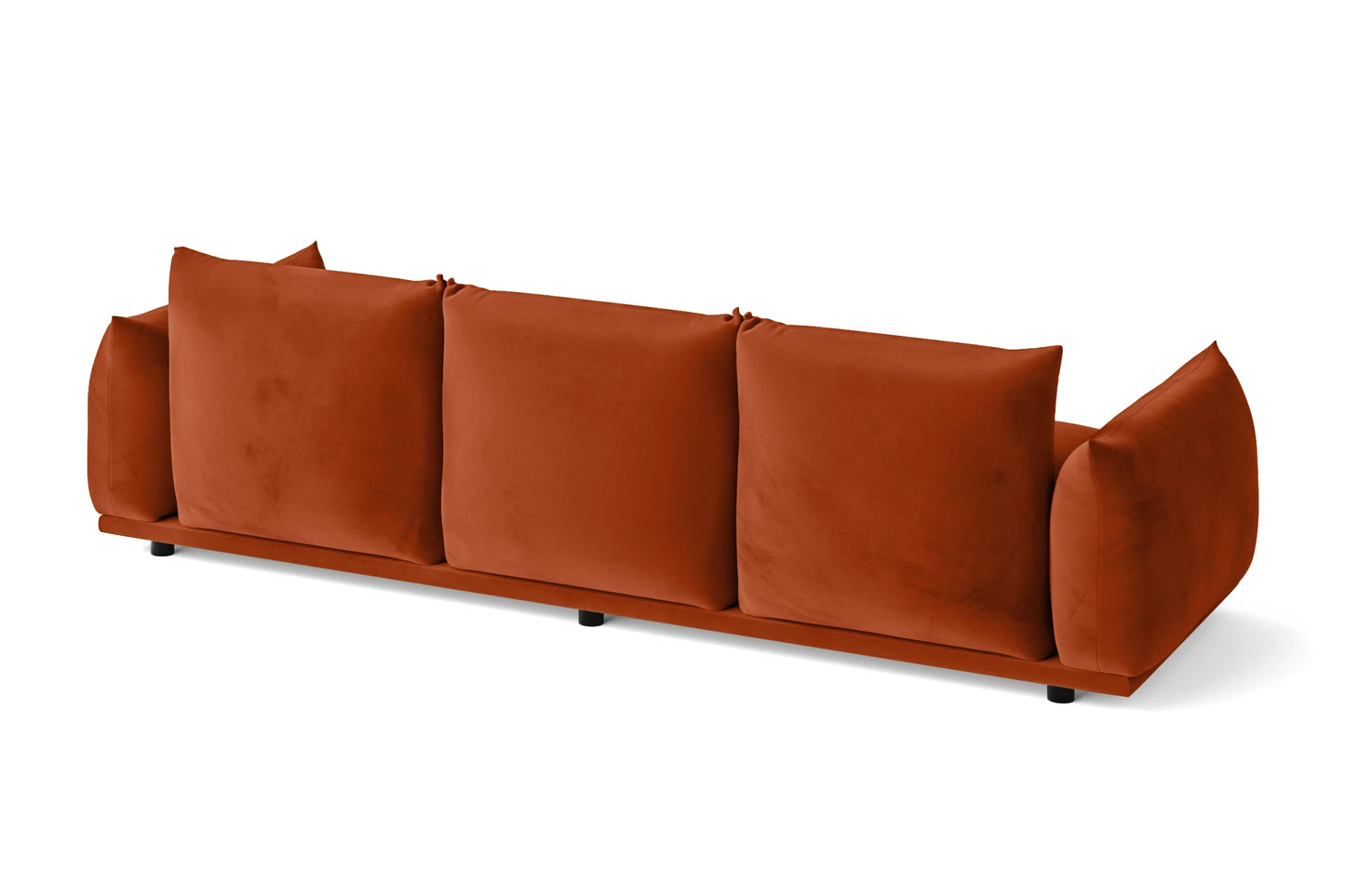 Minneapolis 3 Seater Sofa Orange Velvet