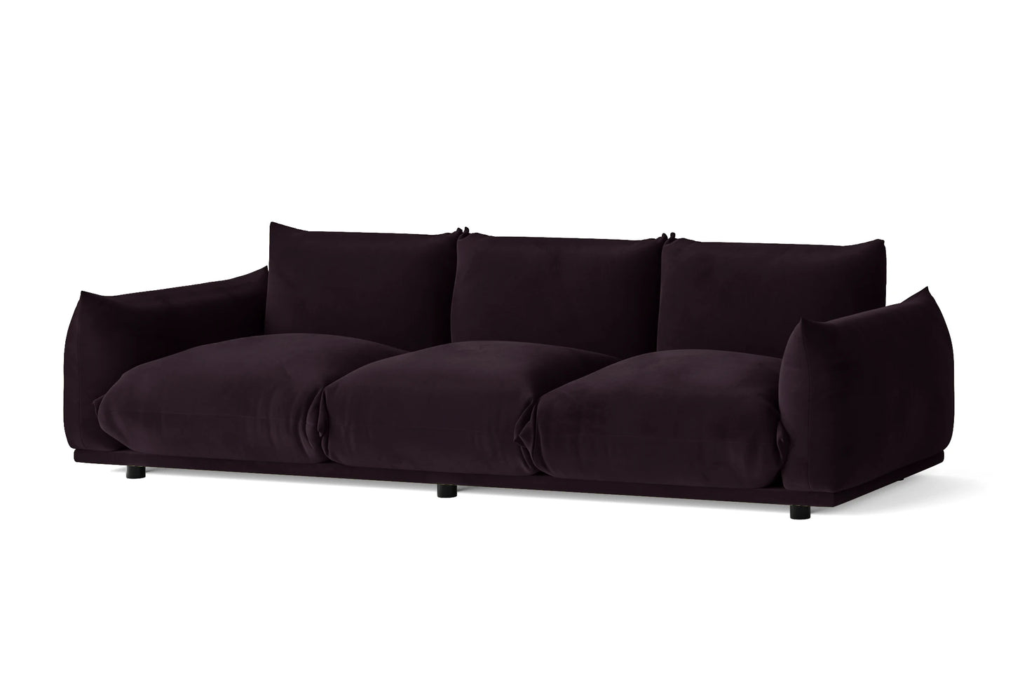 Minneapolis 3 Seater Sofa Purple Velvet