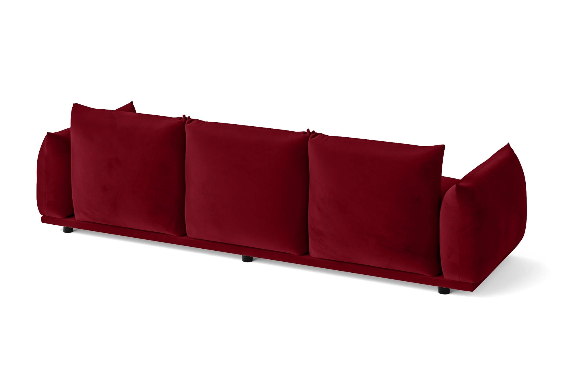 Minneapolis 3 Seater Sofa Red Velvet