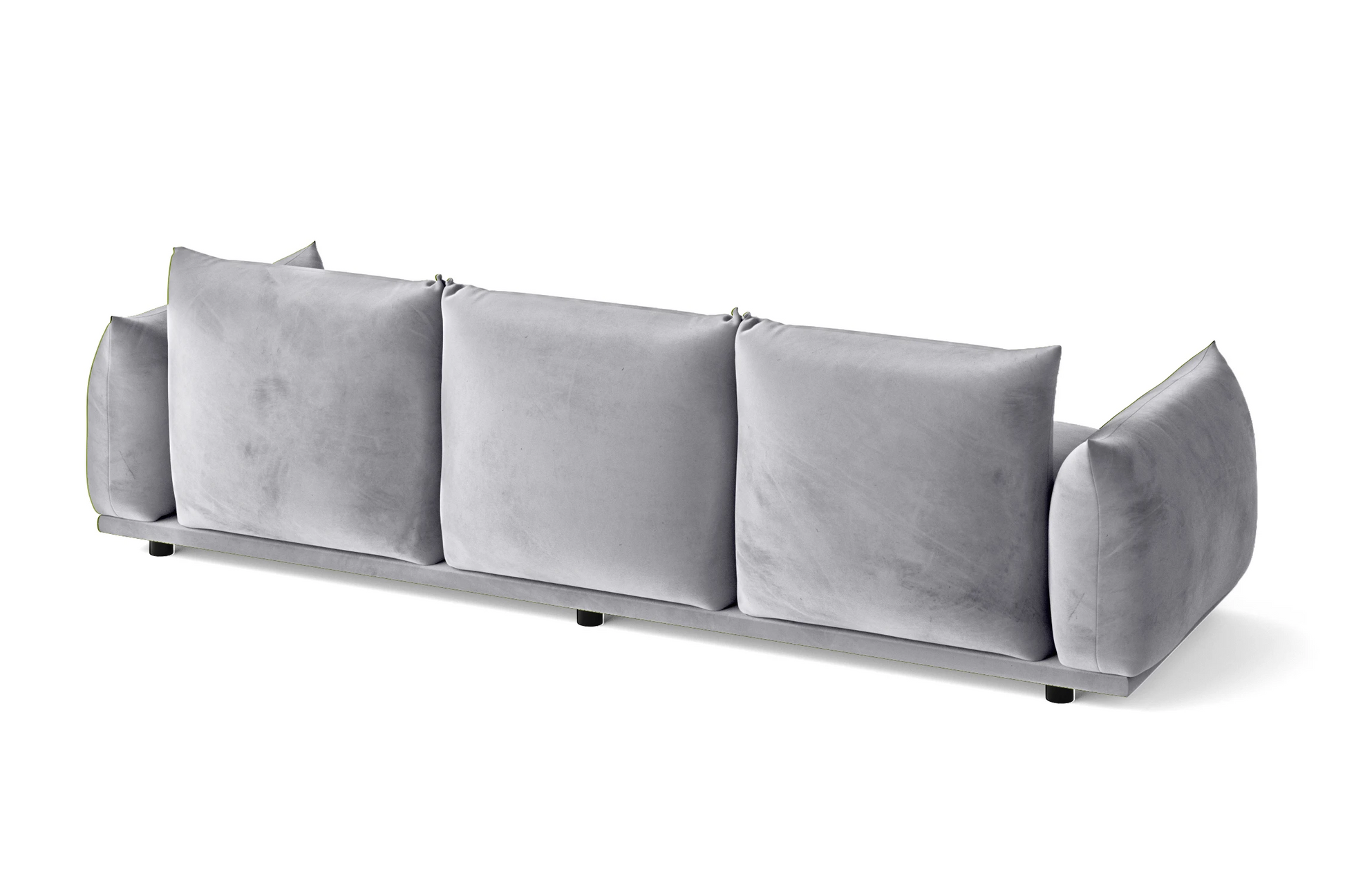 Minneapolis 3 Seater Sofa Silver Velvet