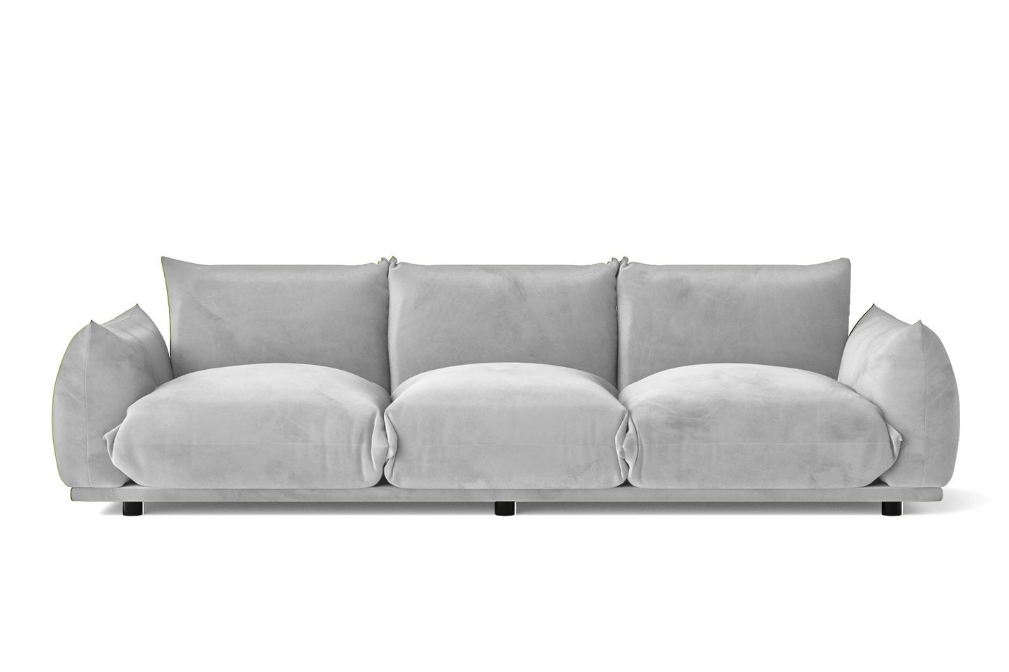 Minneapolis 3 Seater Sofa White Velvet