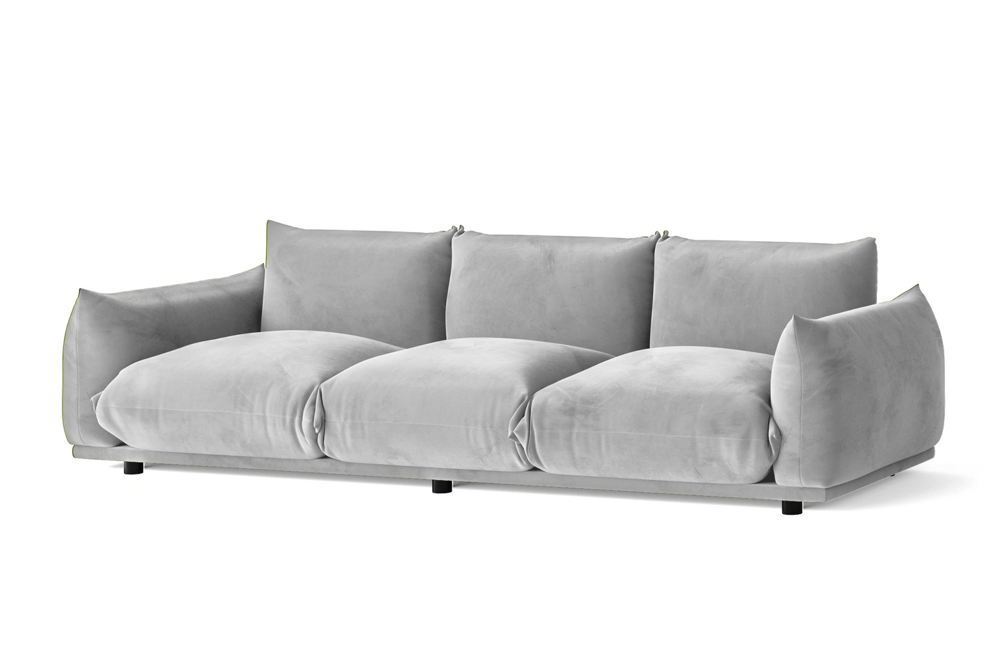 Minneapolis 3 Seater Sofa White Velvet