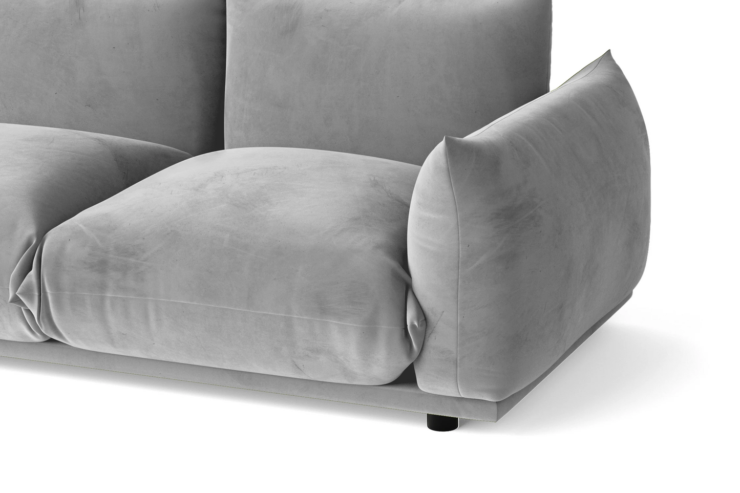 Minneapolis 3 Seater Sofa White Velvet