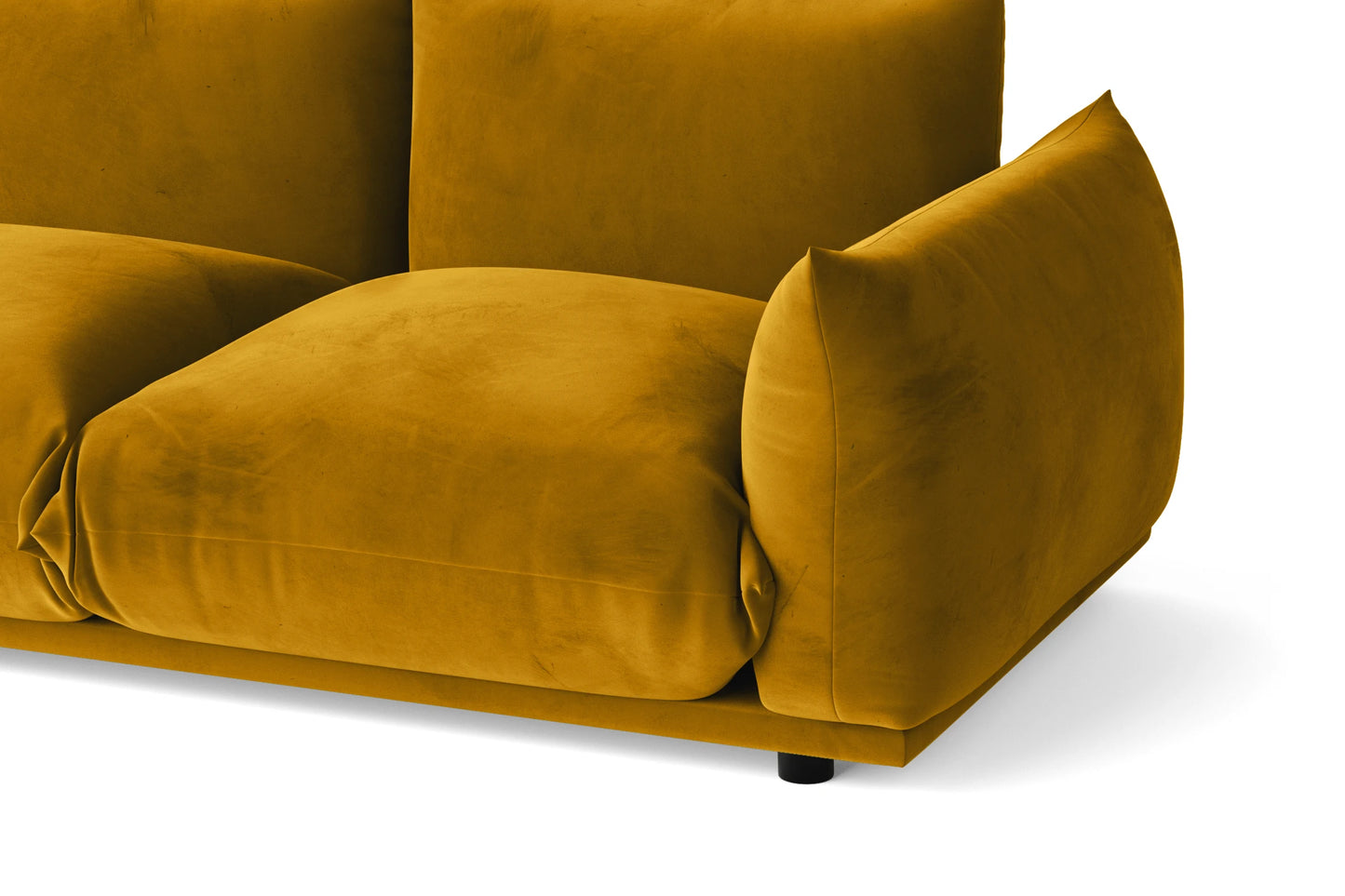 Minneapolis 3 Seater Sofa Yellow Velvet