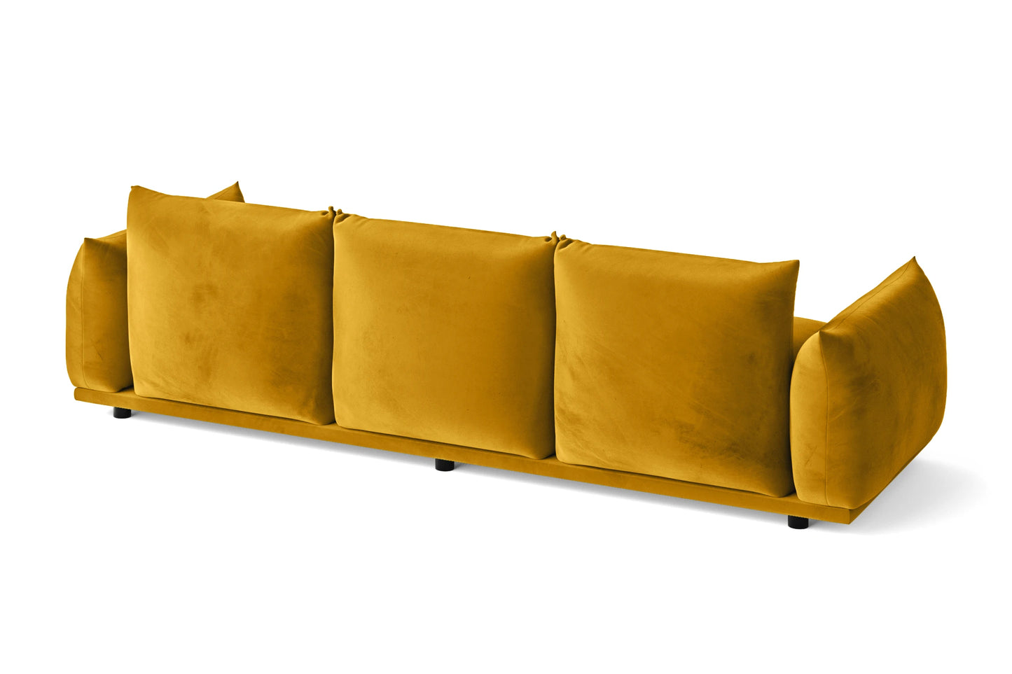 Minneapolis 3 Seater Sofa Yellow Velvet