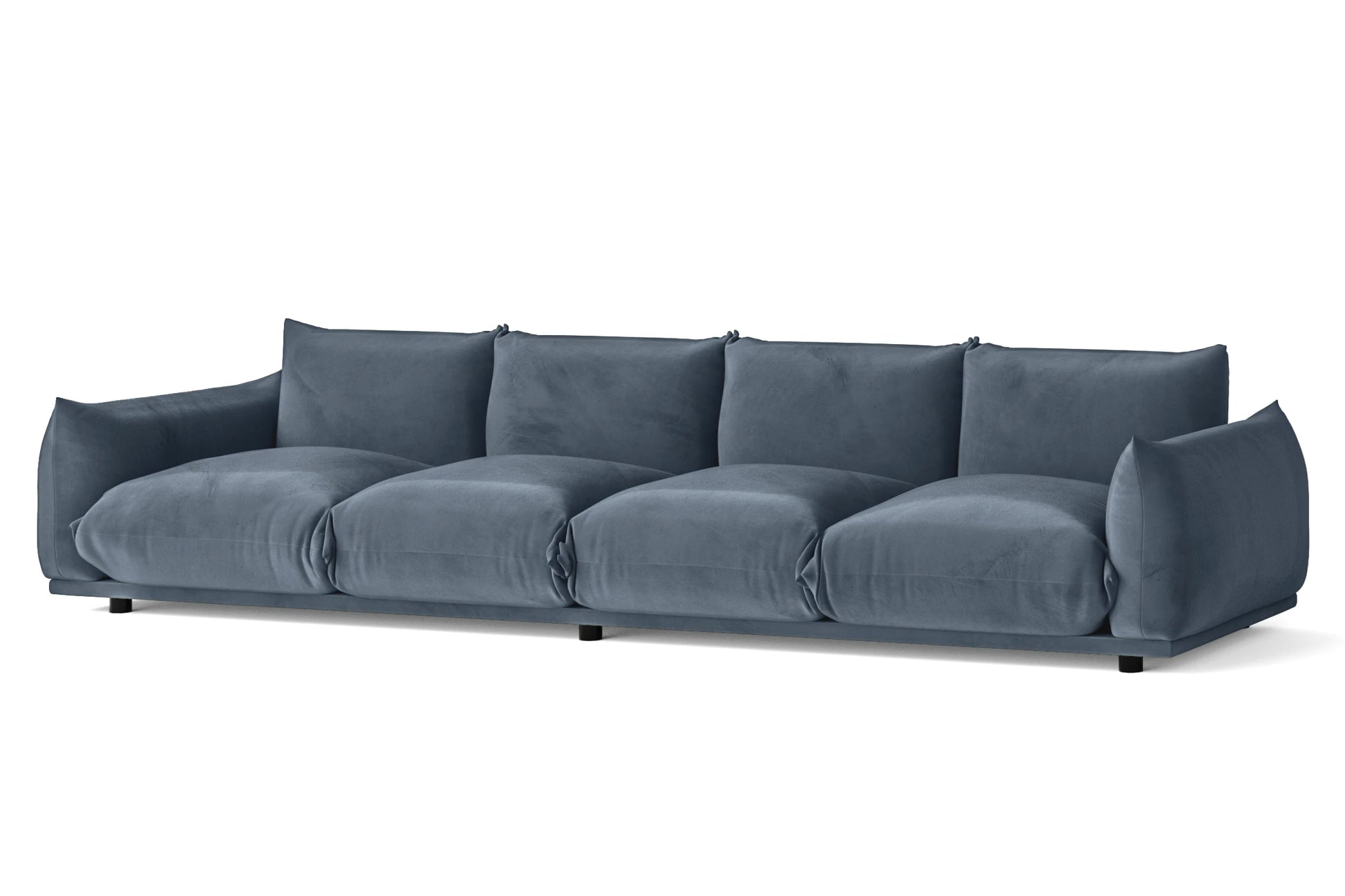 Minneapolis 4 Seater Sofa Baby Blue Velvet