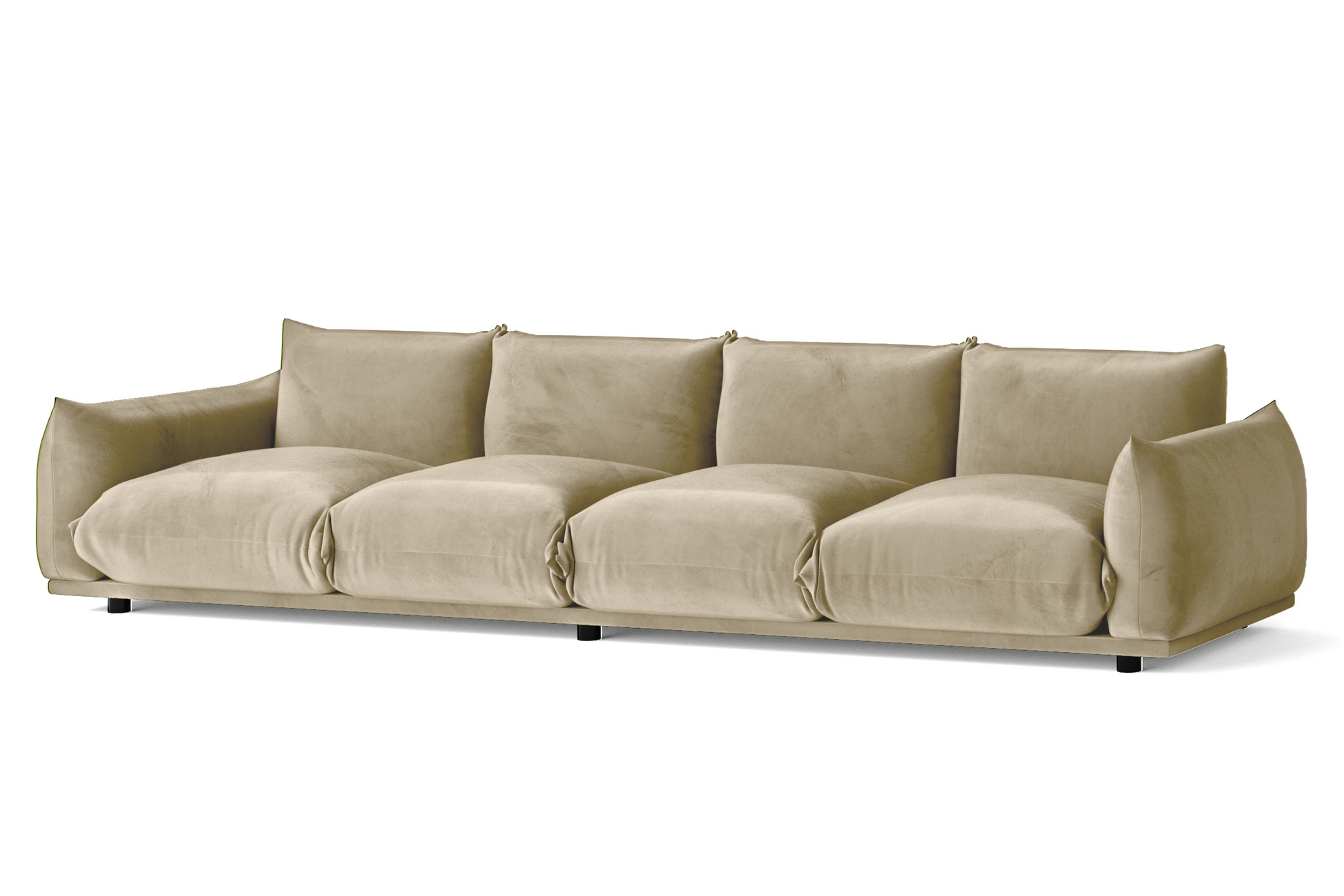 Minneapolis 4 Seater Sofa Cream Velvet