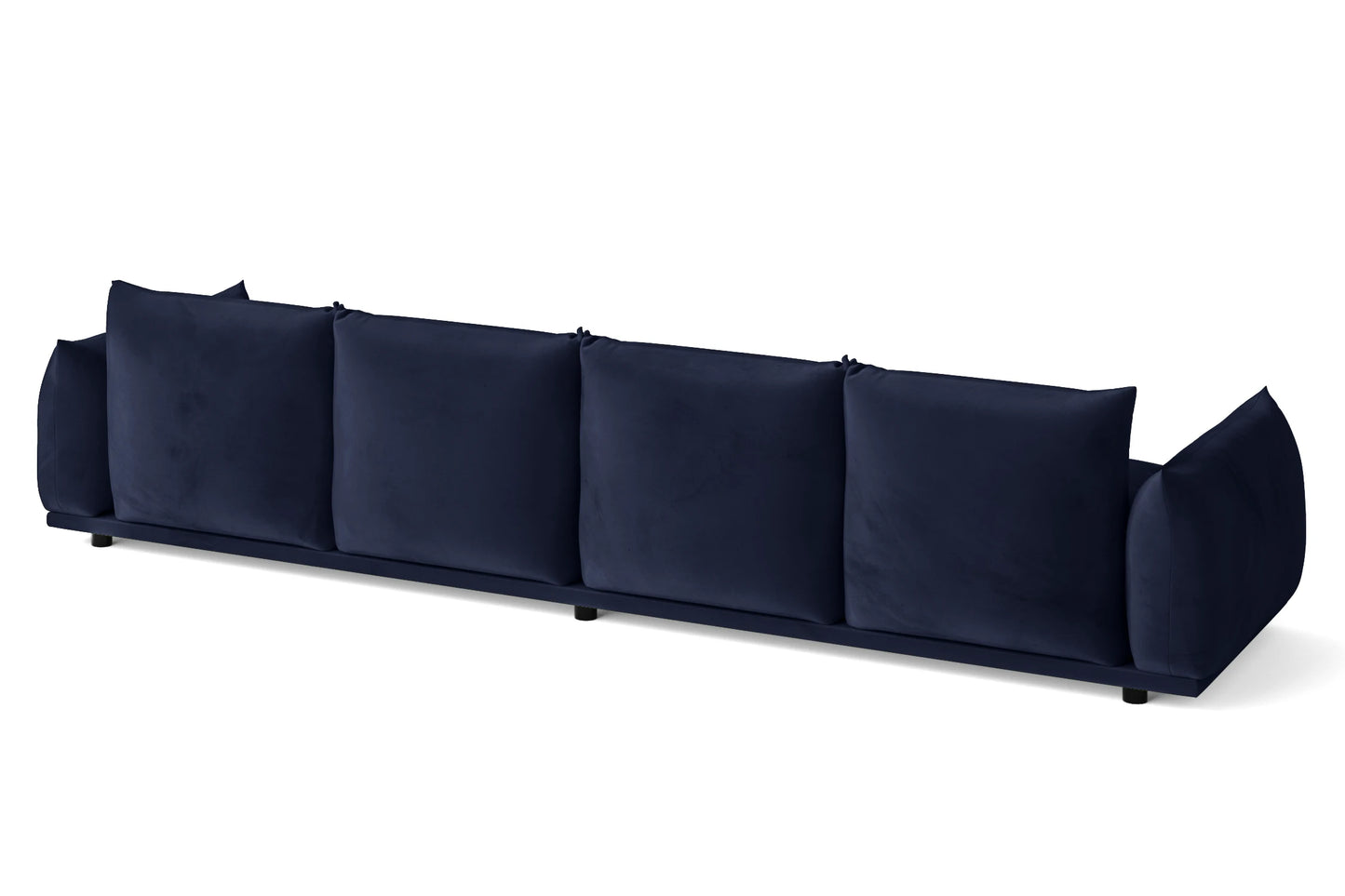 Minneapolis 4 Seater Sofa Dark Blue Velvet