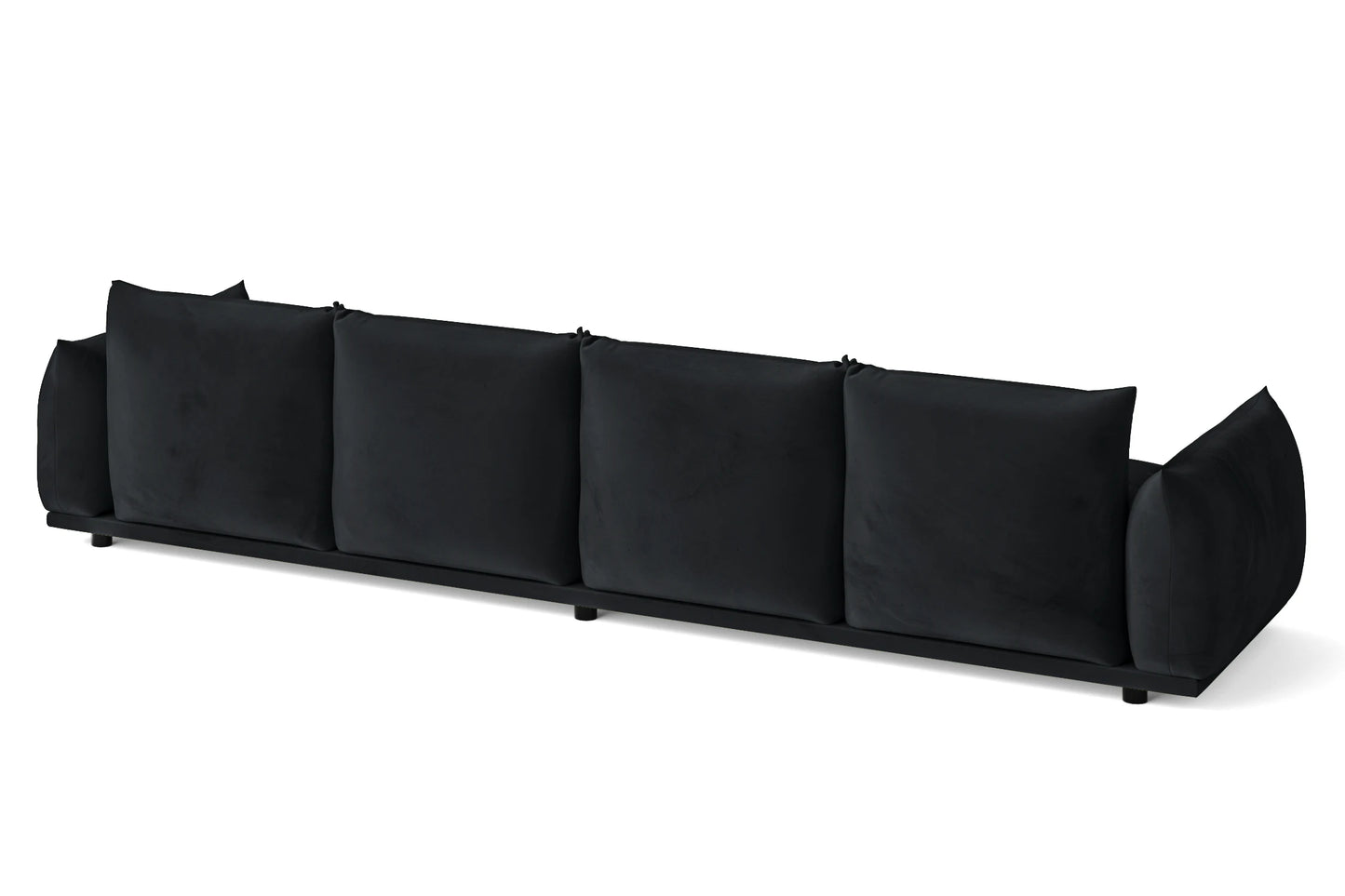 Minneapolis 4 Seater Sofa Dark Grey Velvet