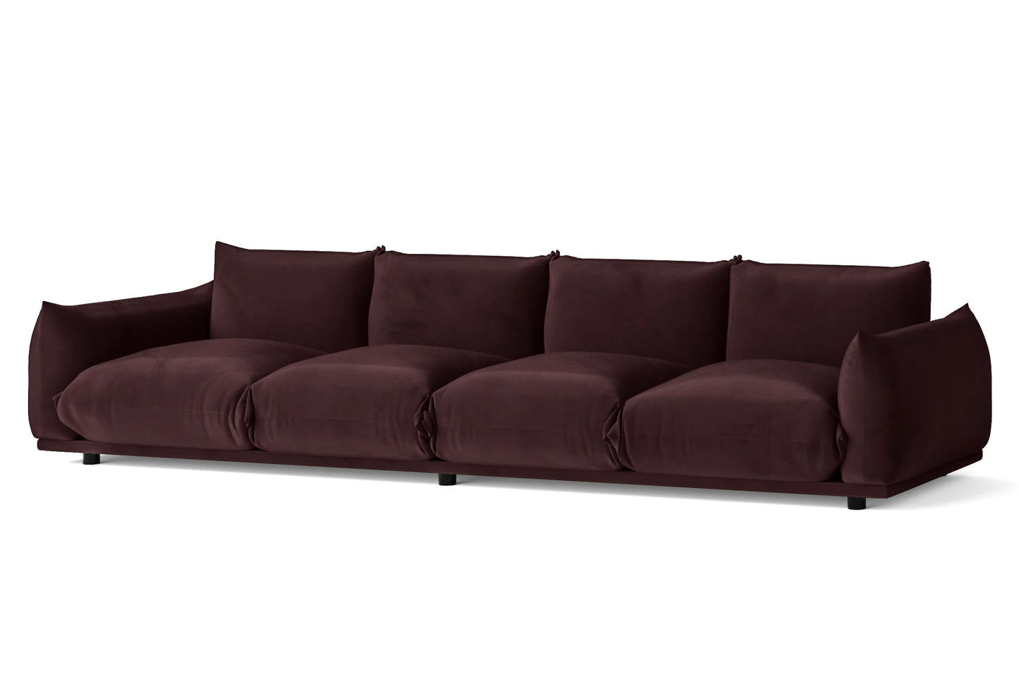 Minneapolis 4 Seater Sofa Grape Velvet