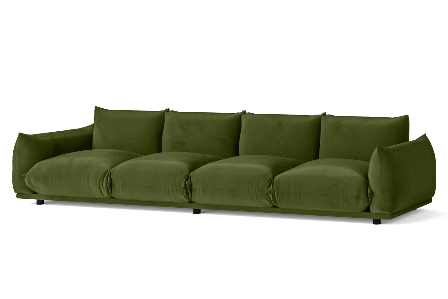 Minneapolis 4 Seater Sofa Lime Velvet