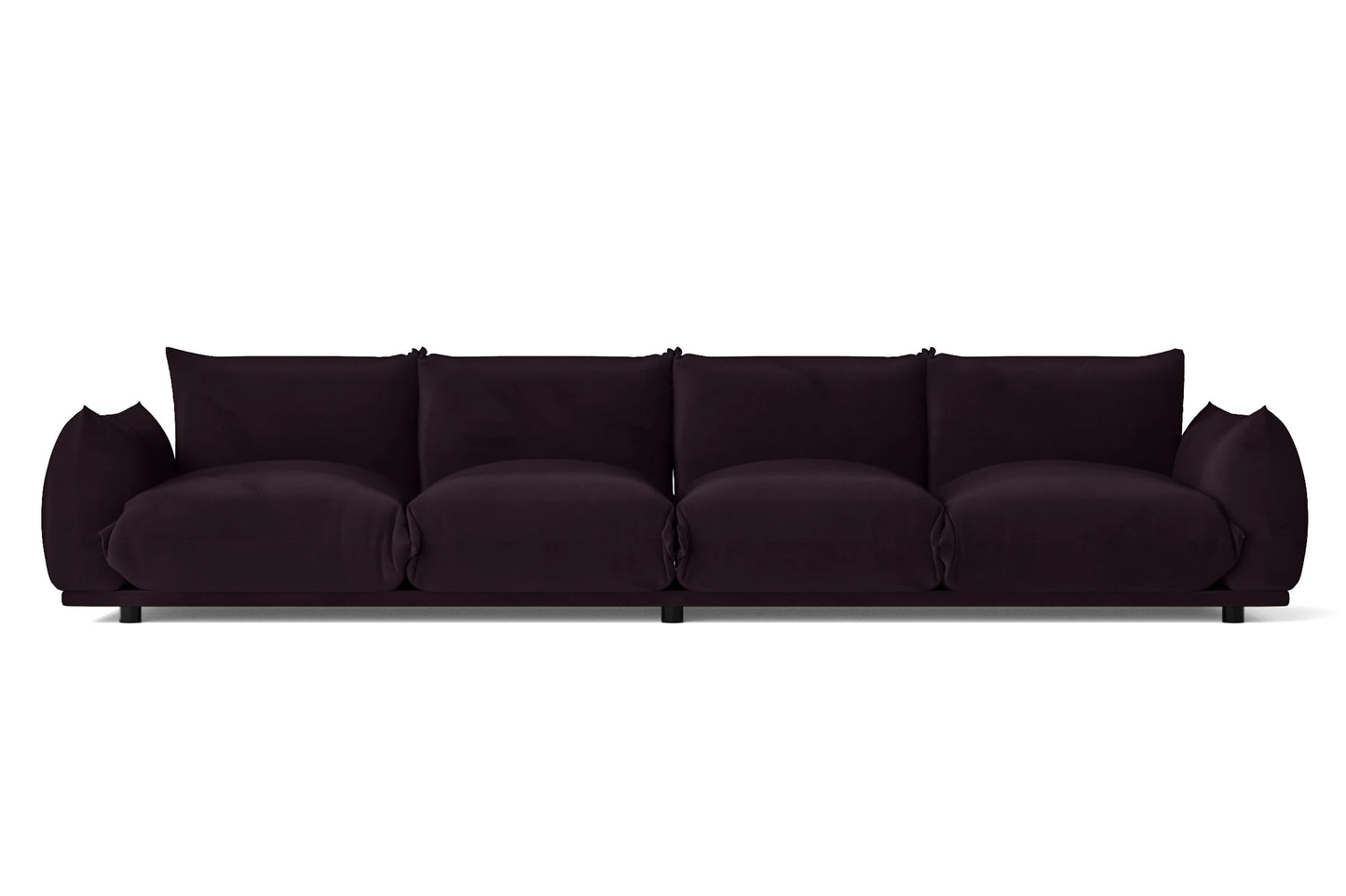 Minneapolis 4 Seater Sofa Purple Velvet