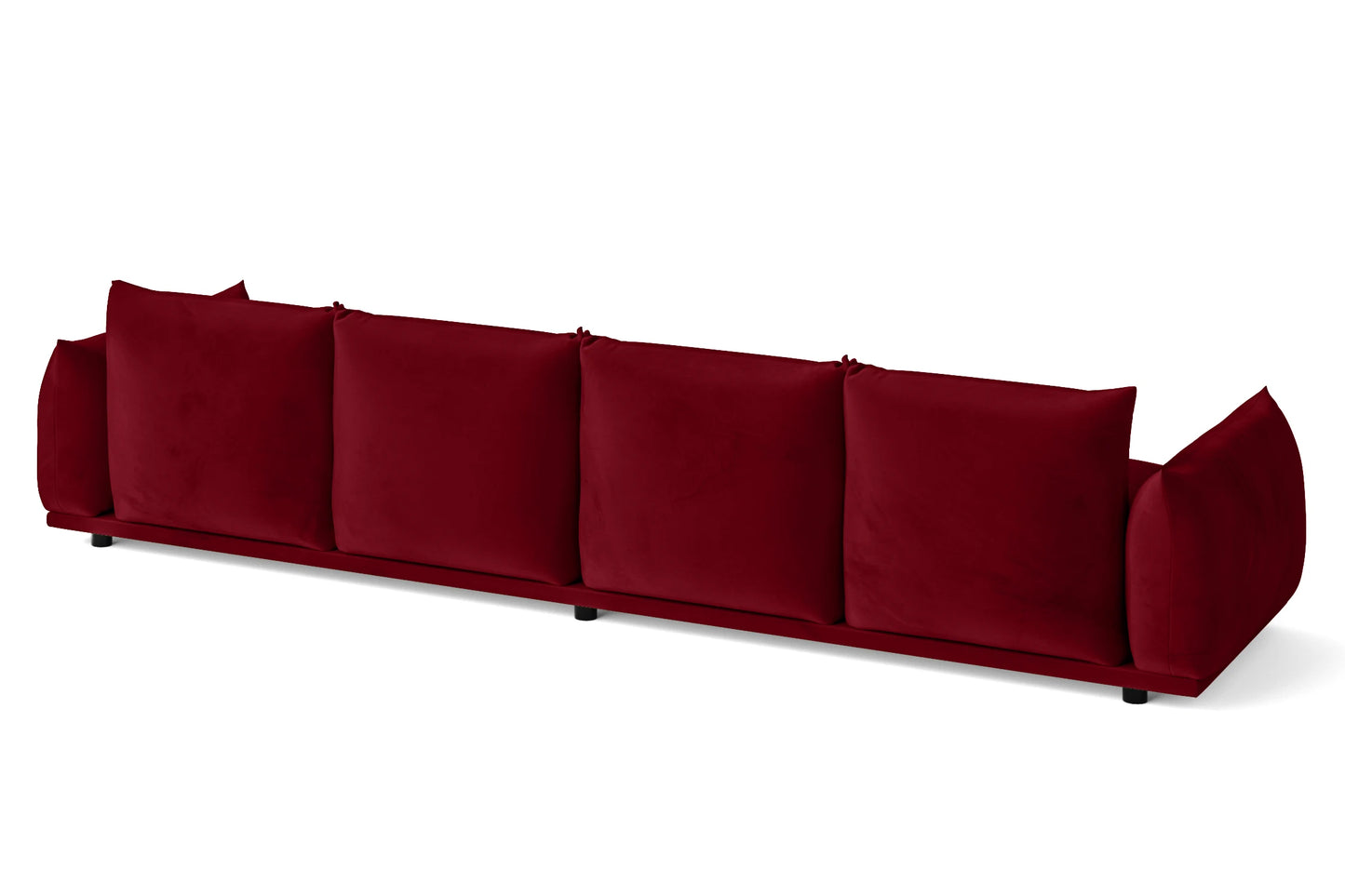 Minneapolis 4 Seater Sofa Red Velvet