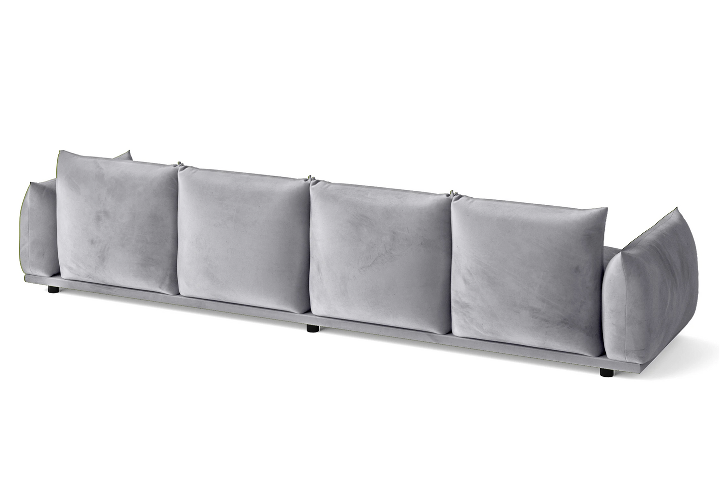 Minneapolis 4 Seater Sofa Silver Velvet