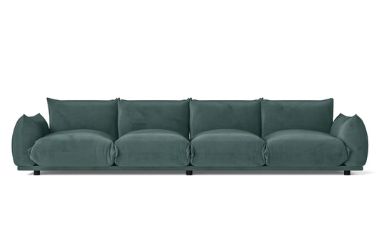 Minneapolis 4 Seater Sofa Teal Velvet