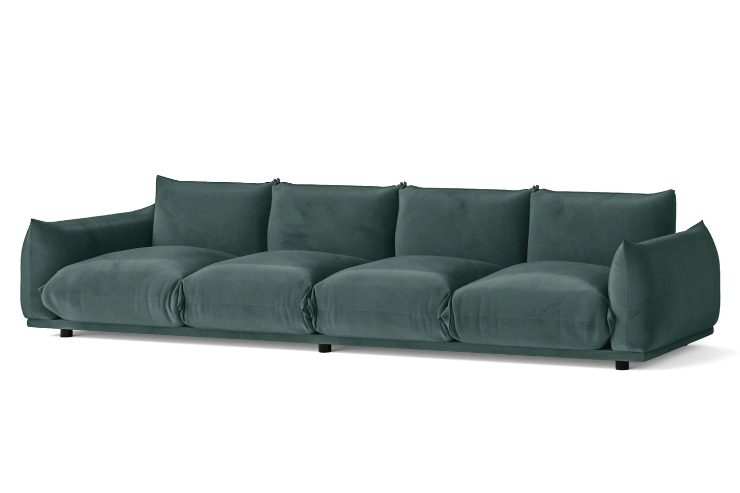 Minneapolis 4 Seater Sofa Teal Velvet