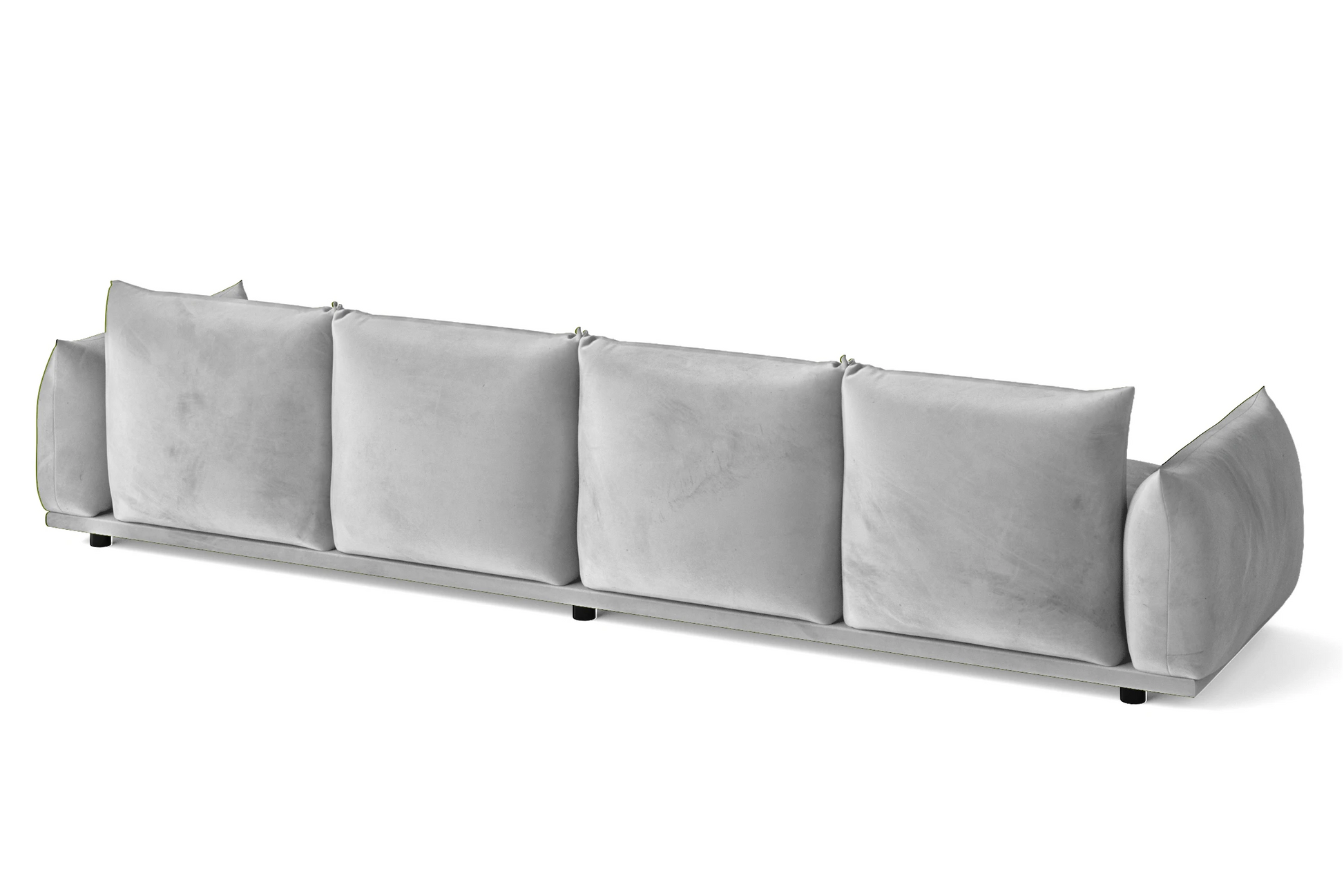 Minneapolis 4 Seater Sofa White Velvet