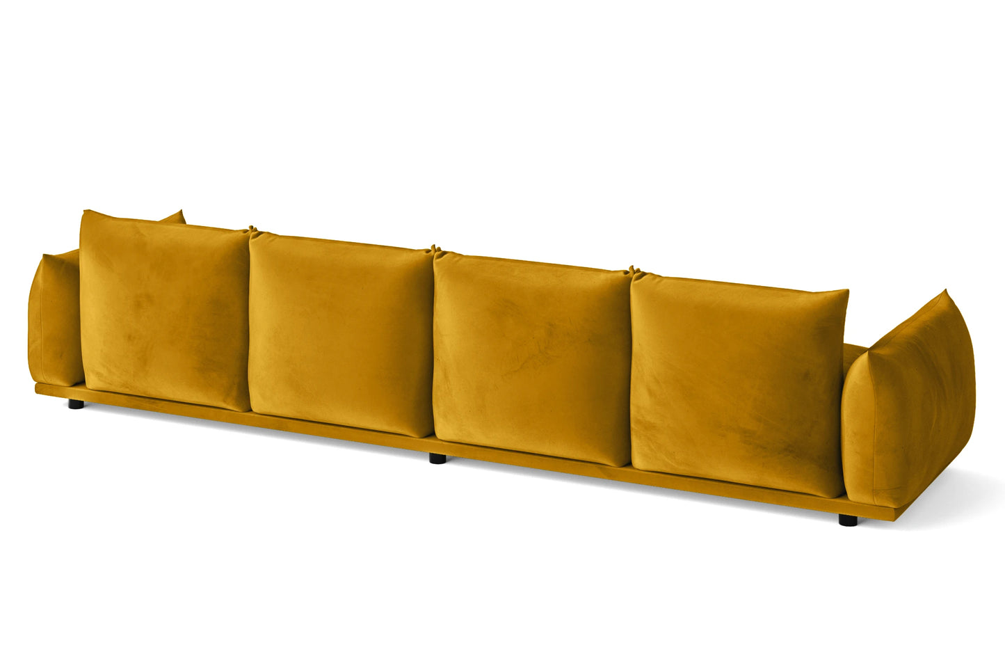 Minneapolis 4 Seater Sofa Yellow Velvet