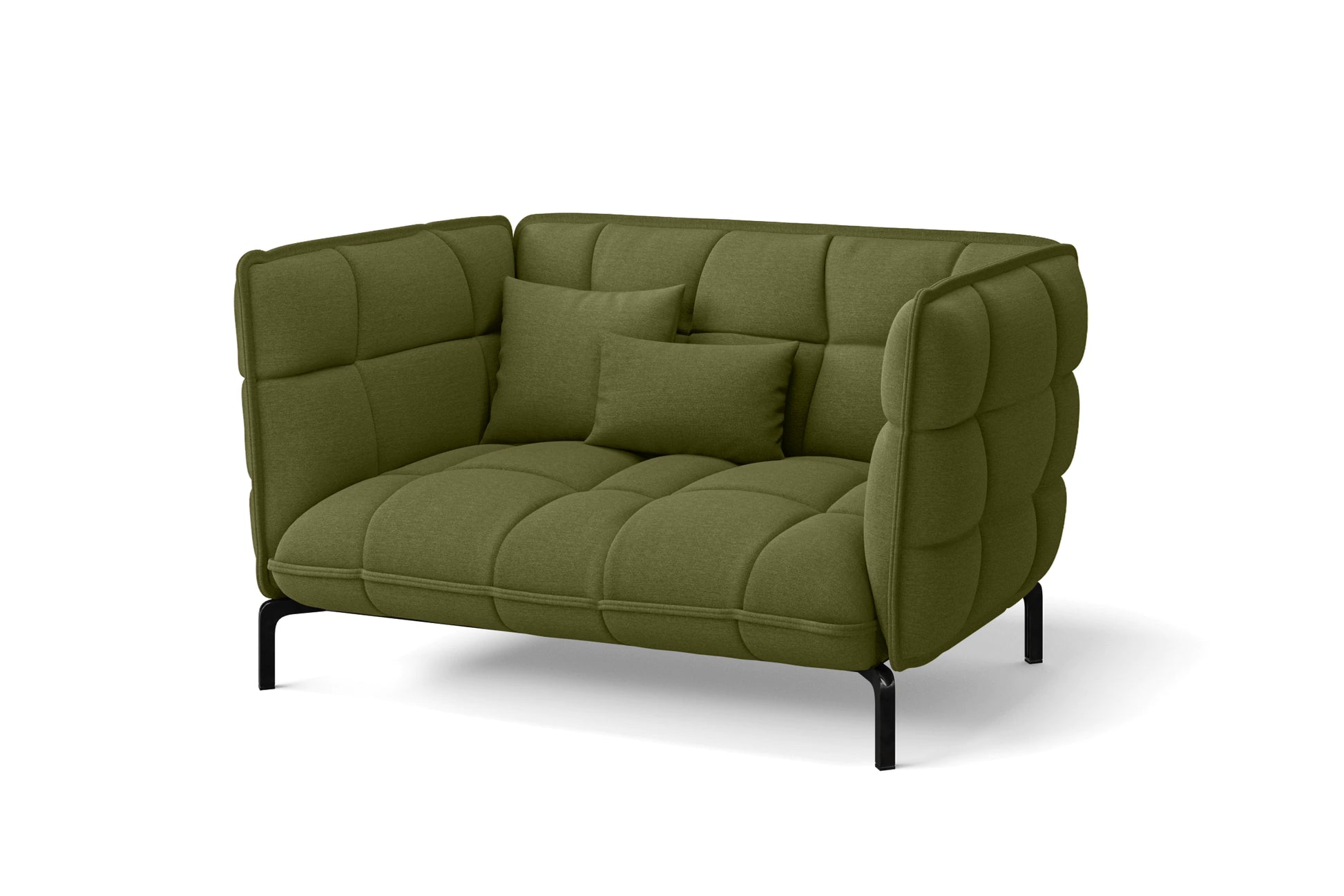 Modica 2 Seater Sofa Olive Linen Fabric