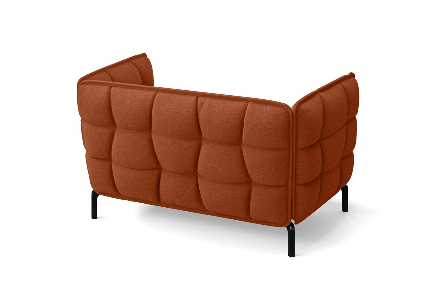 Modica 2 Seater Sofa Orange Linen Fabric