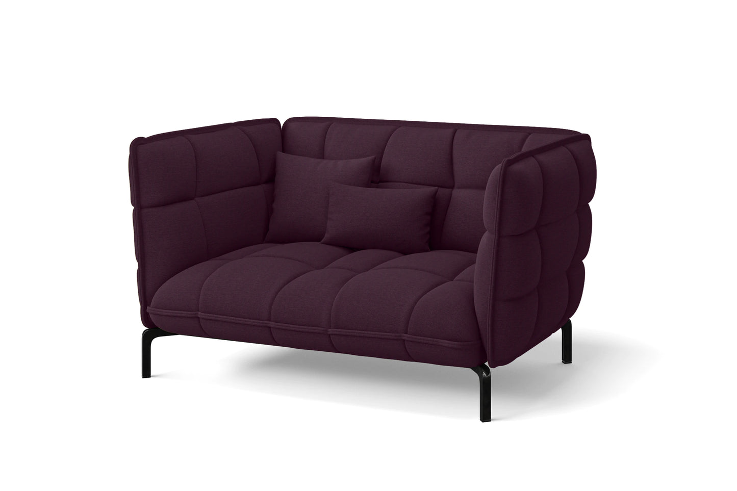 Modica 2 Seater Sofa Purple Linen Fabric