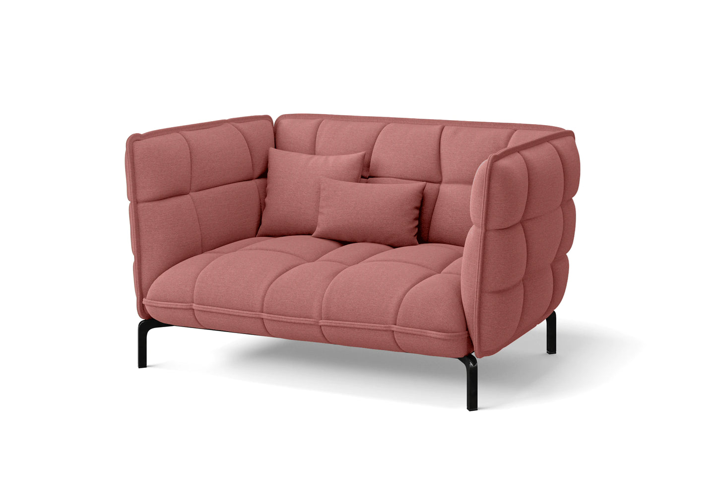 Modica 2 Seater Sofa Rose Pink Linen Fabric