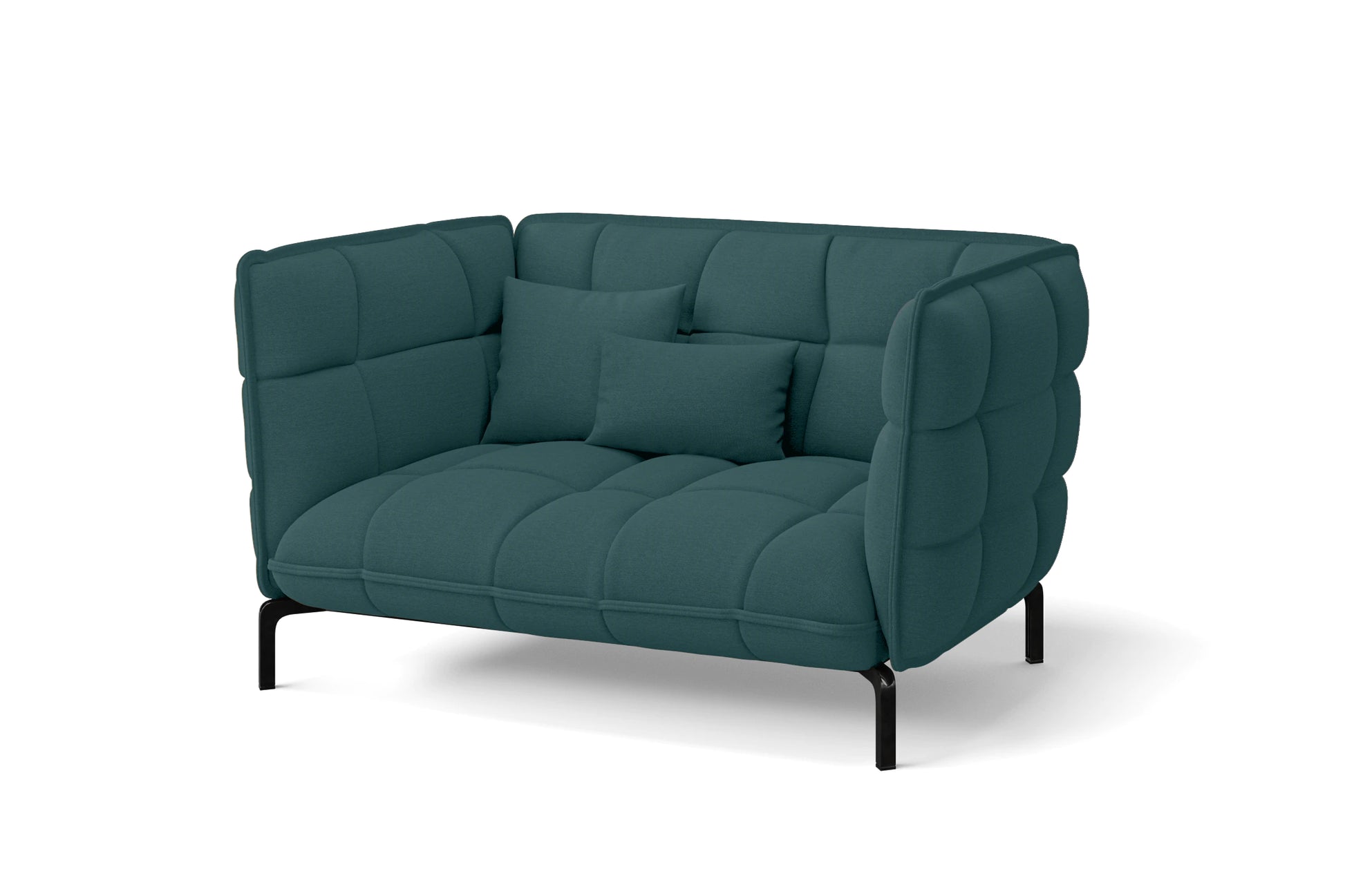 Modica 2 Seater Sofa Teal Linen Fabric