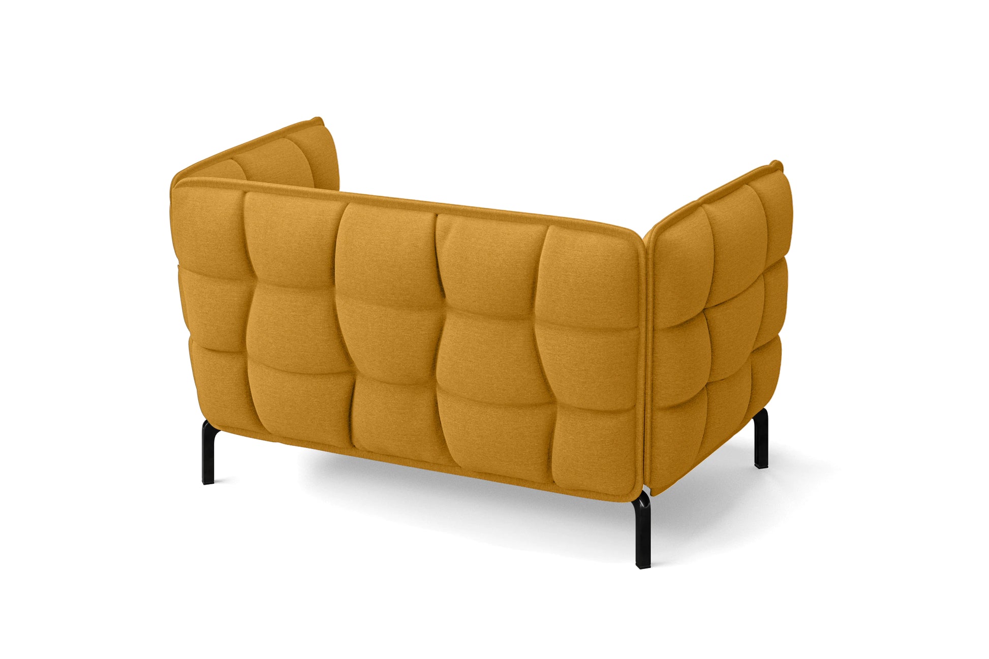 Modica 2 Seater Sofa Yellow Linen Fabric