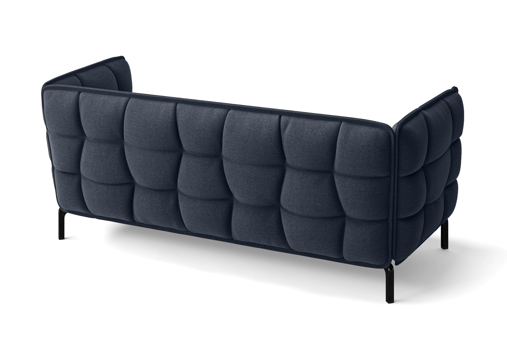 Modica 3 Seater Sofa Dark Blue Linen Fabric