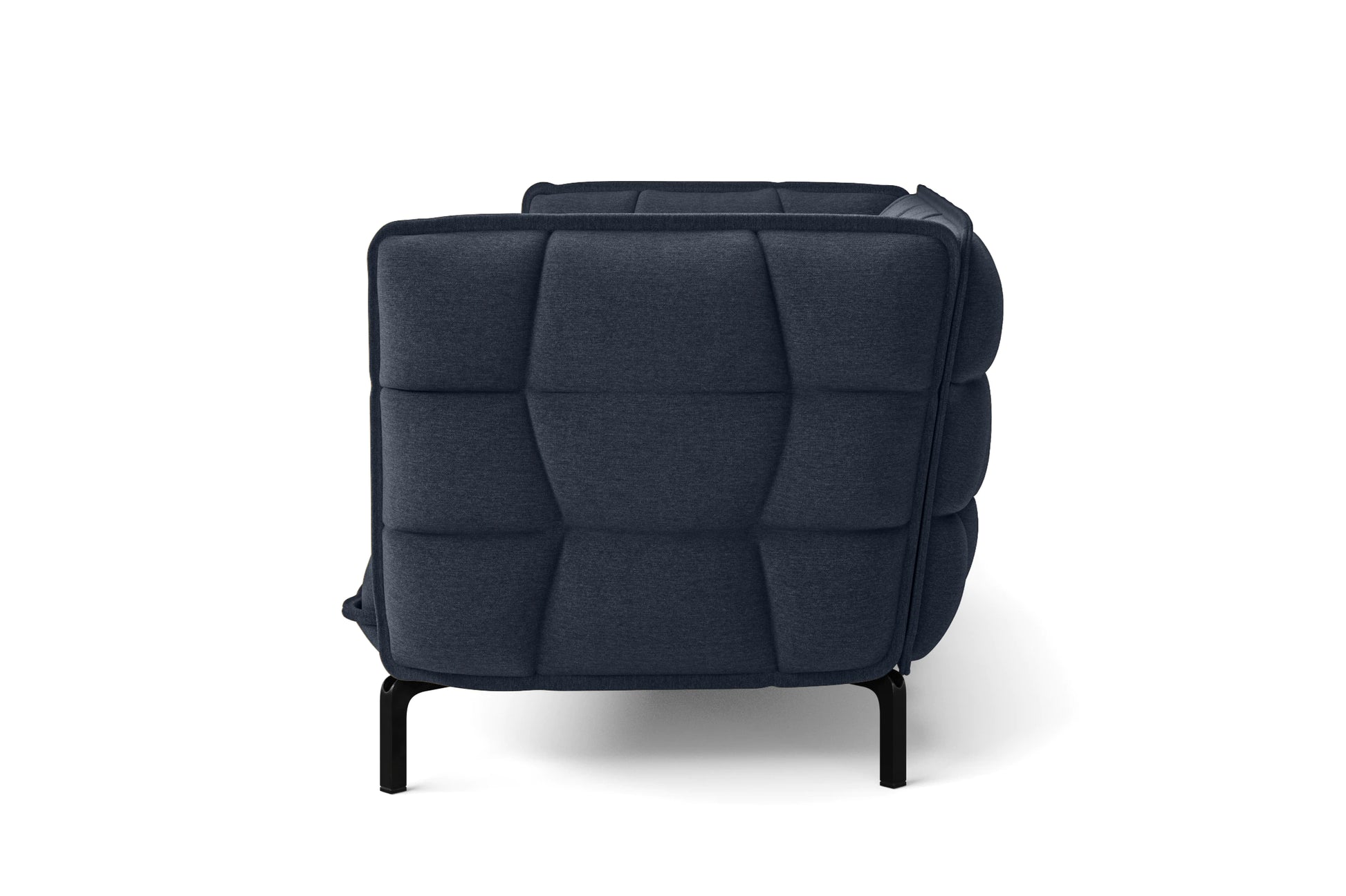 Modica 3 Seater Sofa Dark Blue Linen Fabric