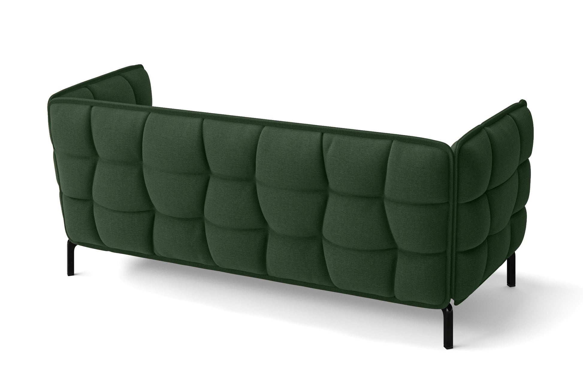 Modica 3 Seater Sofa Forest Green Linen Fabric