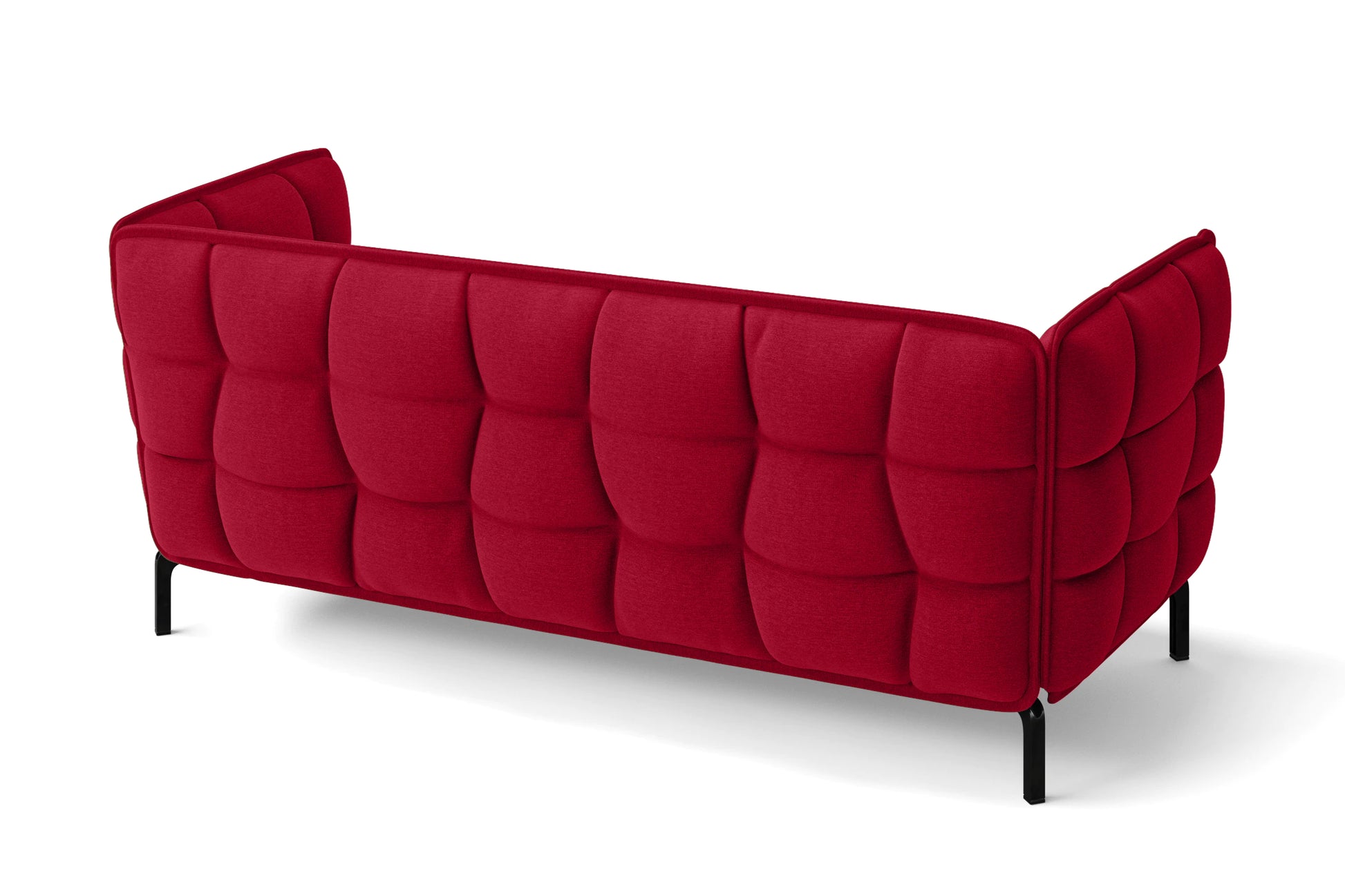 Modica 3 Seater Sofa Red Linen Fabric