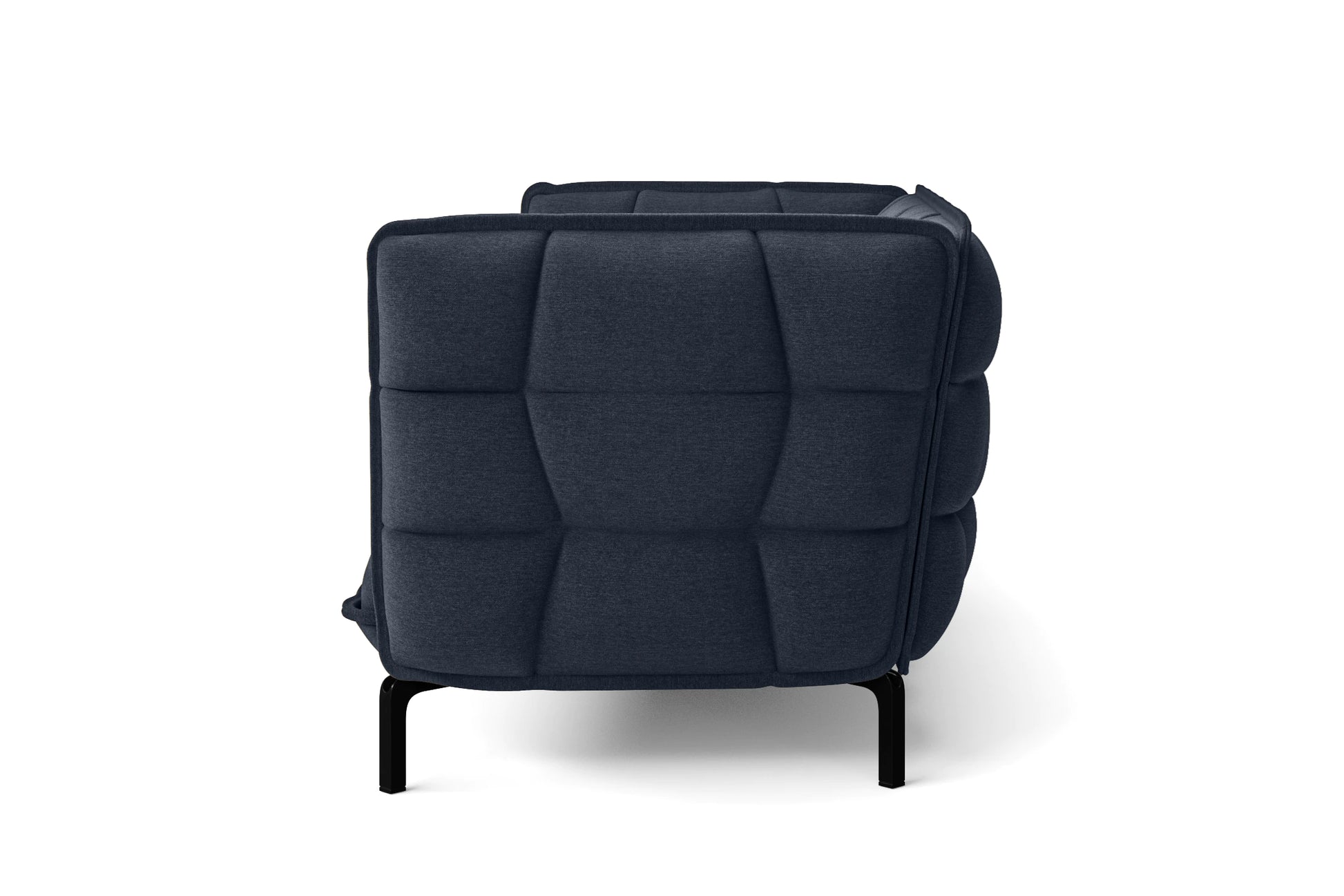 Modica 4 Seater Sofa Dark Blue Linen Fabric