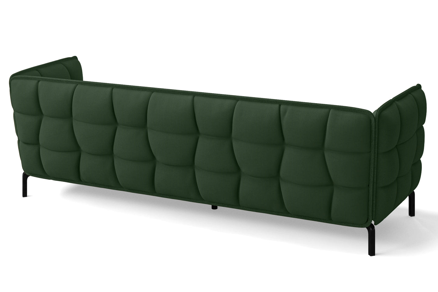 Modica 4 Seater Sofa Forest Green Linen Fabric