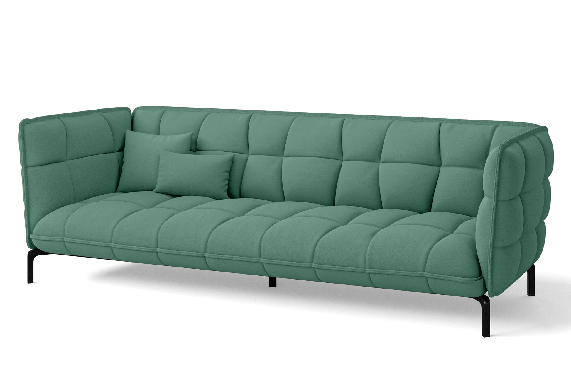 Modica 4 Seater Sofa Mint Green Linen Fabric