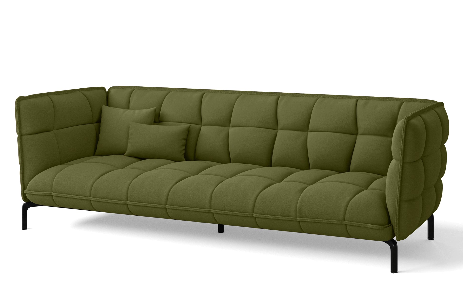 Modica 4 Seater Sofa Olive Linen Fabric