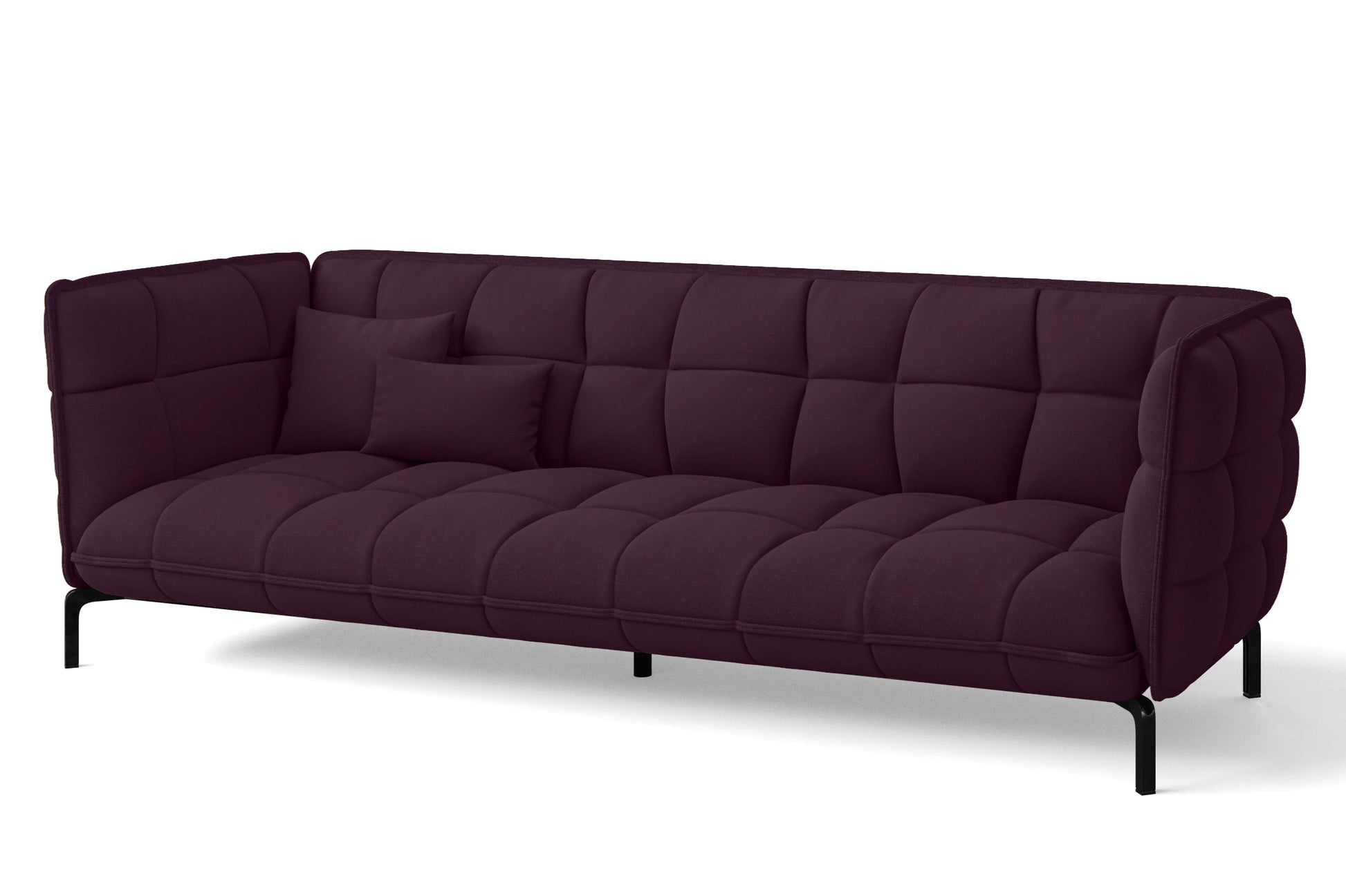 Modica 4 Seater Sofa Purple Linen Fabric