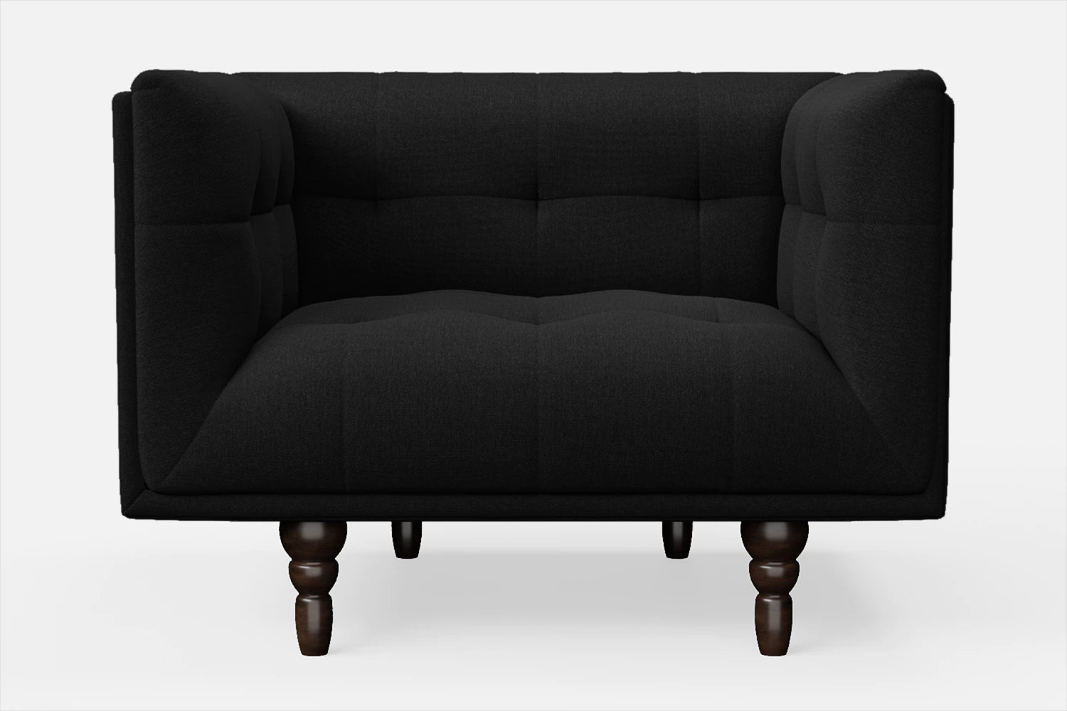 Nahant Armchair Black Linen Fabric