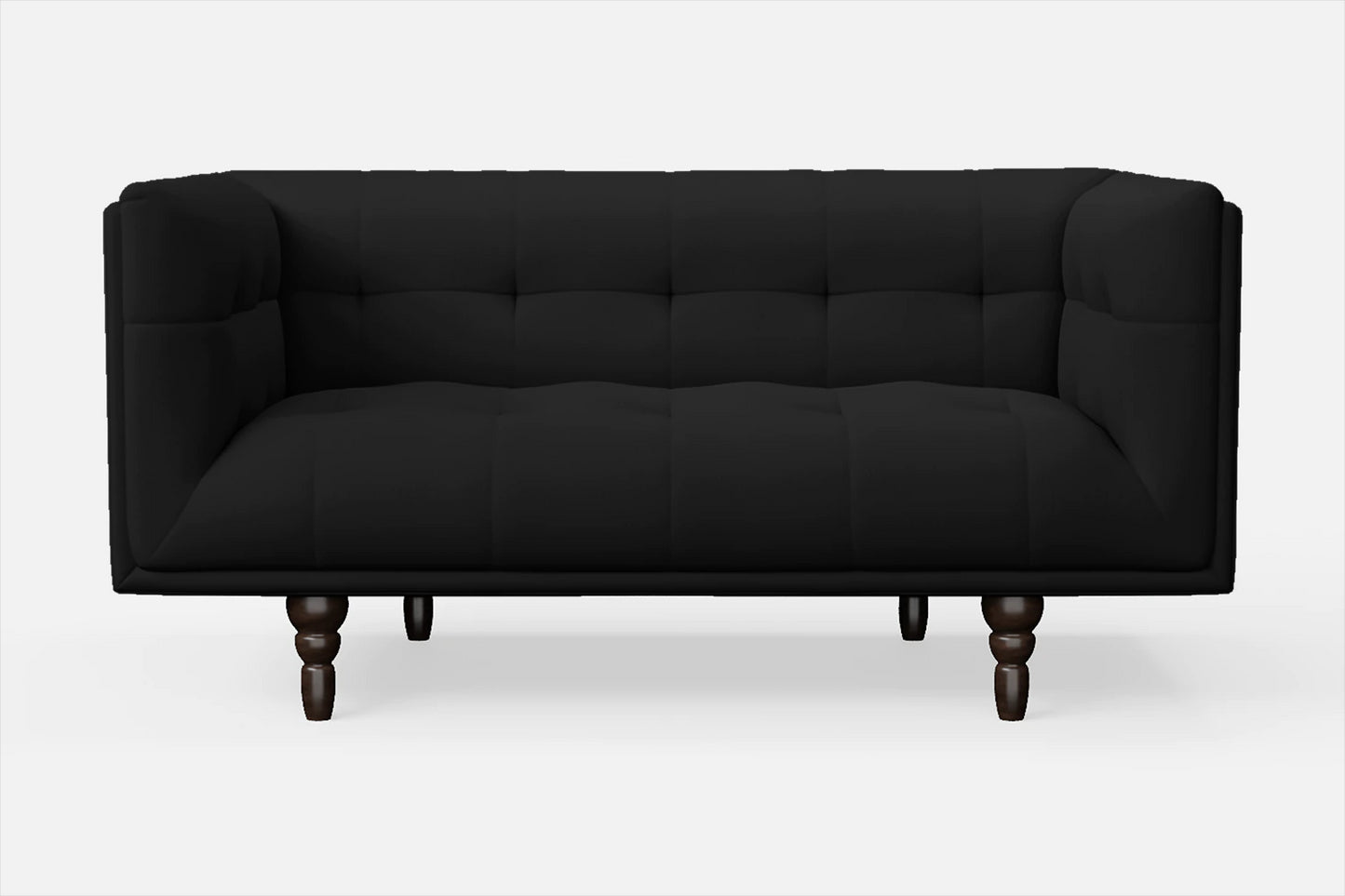 Nahant 2 Seater Sofa Black Leather