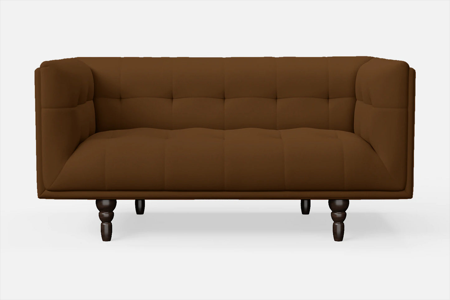 Nahant 2 Seater Sofa Walnut Brown Leather