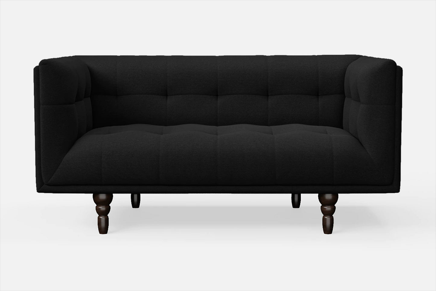 Nahant 2 Seater Sofa Black Linen Fabric