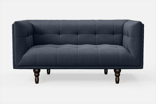 Nahant 2 Seater Sofa Dark Blue Linen Fabric