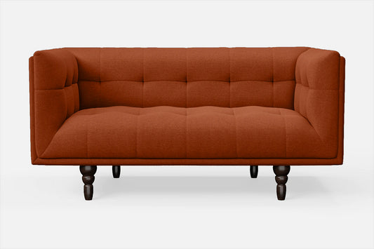 Nahant 2 Seater Sofa Orange Linen Fabric