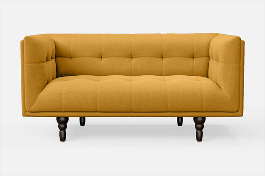 Nahant 2 Seater Sofa Yellow Linen Fabric