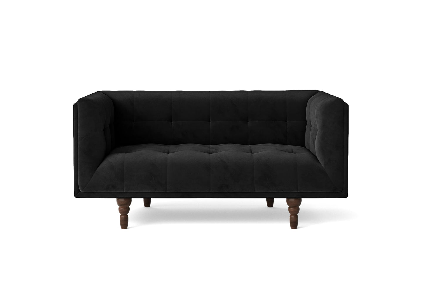 Nahant 2 Seater Sofa Black Velvet