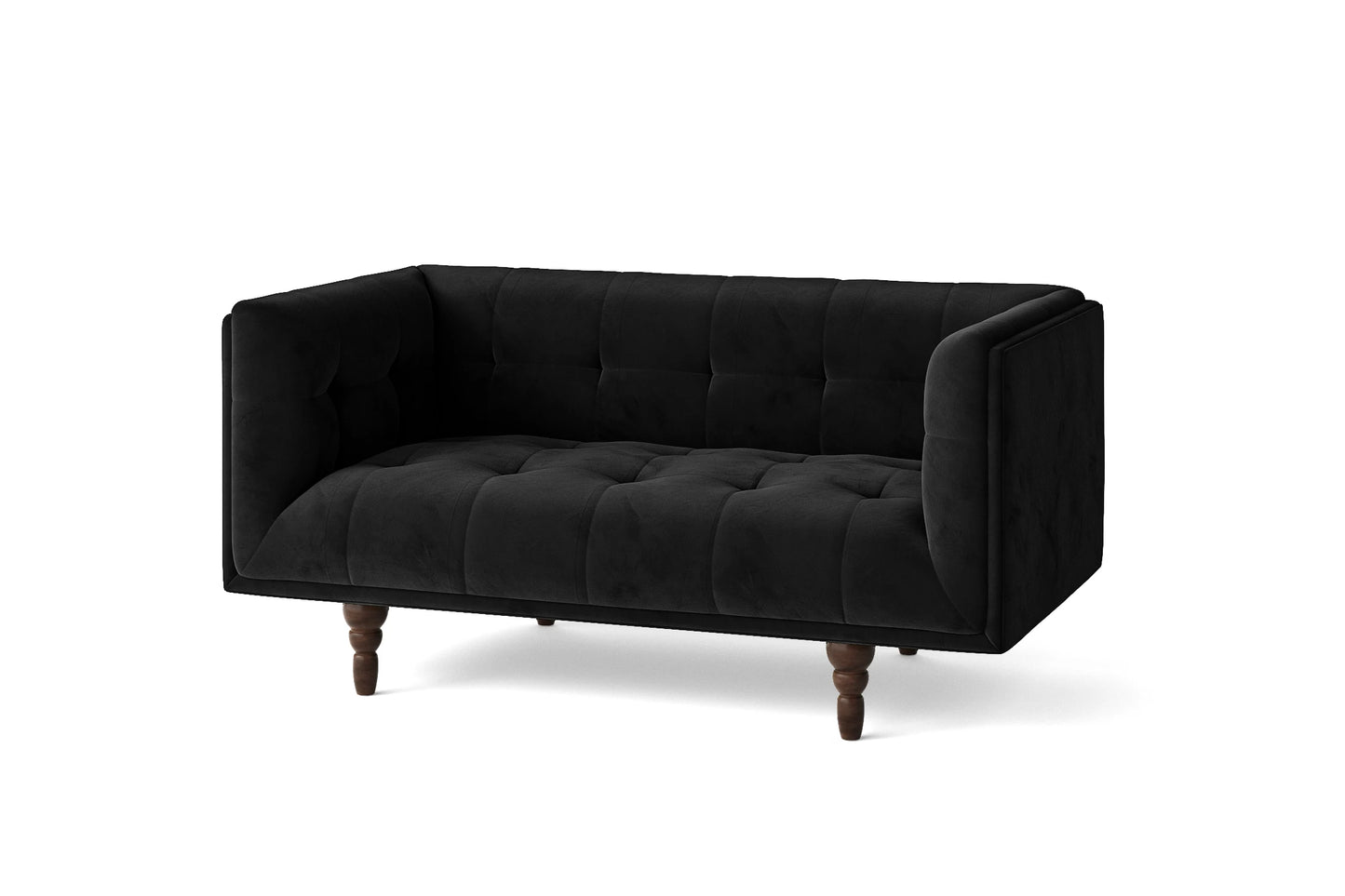 Nahant 2 Seater Sofa Black Velvet