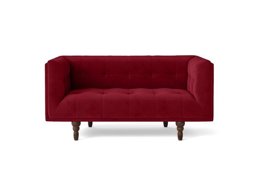 Nahant 2 Seater Sofa Red Velvet