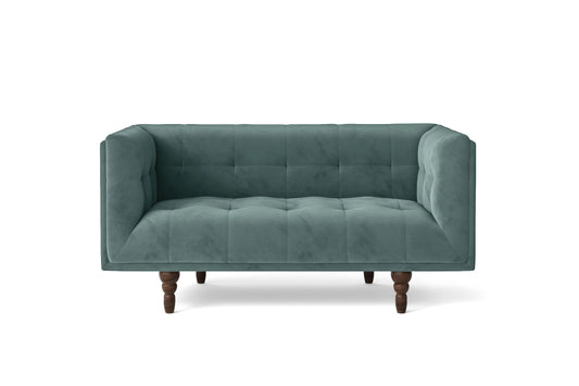 Nahant 2 Seater Sofa Teal Velvet