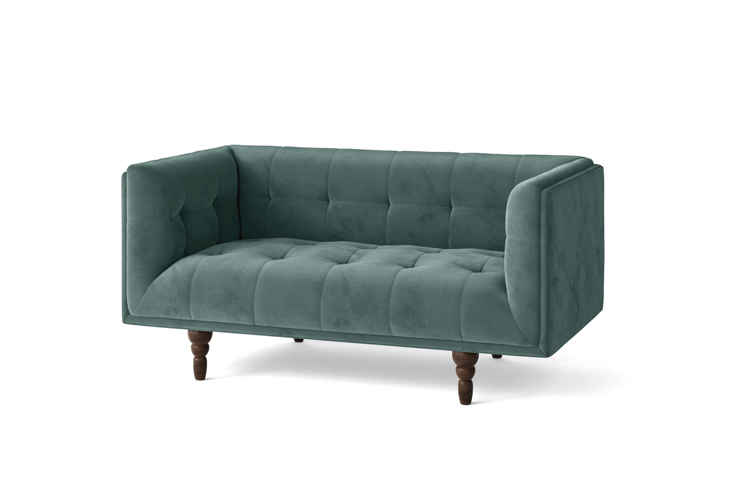 Nahant 2 Seater Sofa Teal Velvet